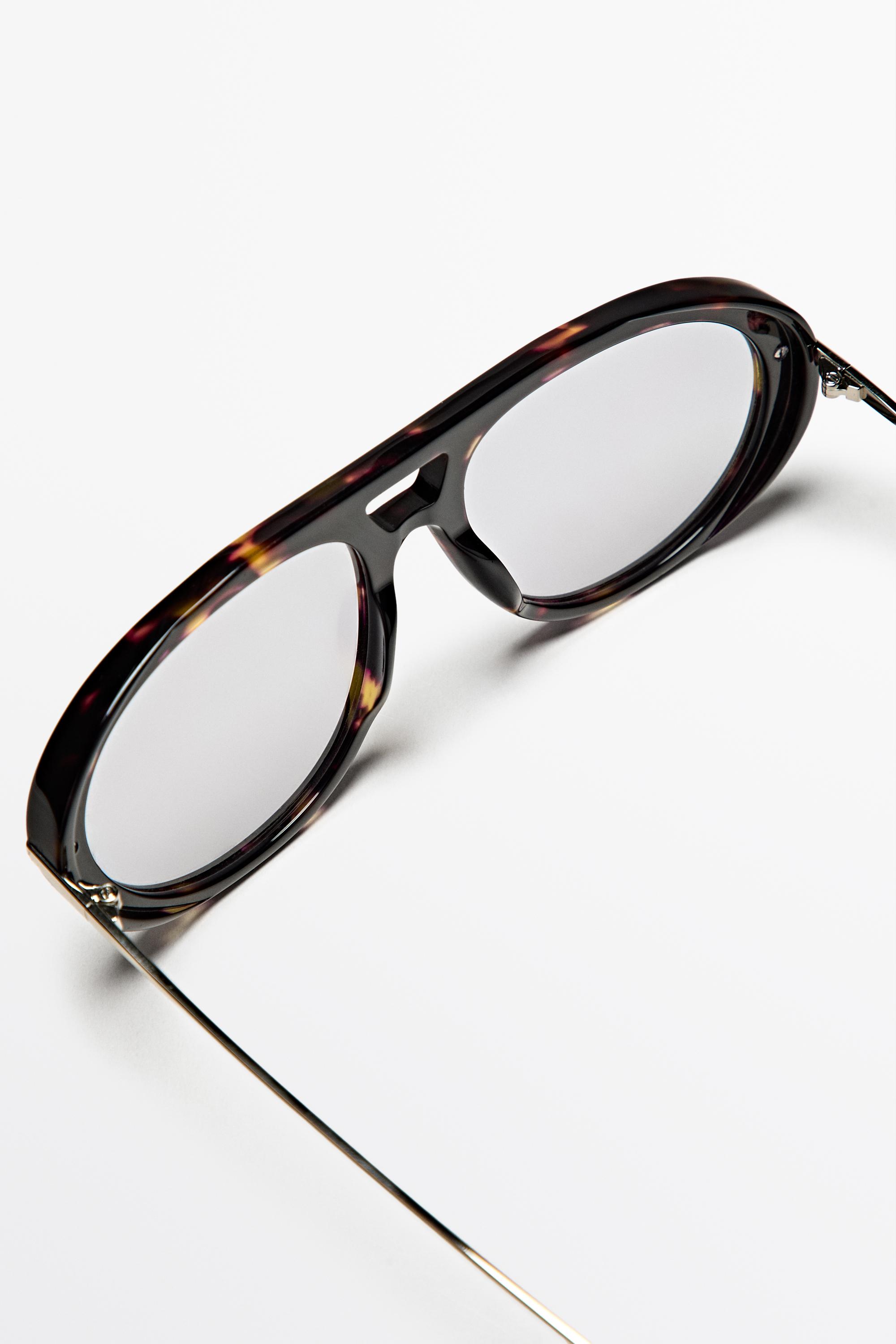 Lunettes aviateur effet écaille